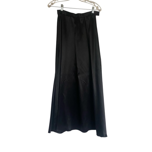 Vintage Jeffrey and Dara Black Satin High Waist Maxi Skirt size 4‎ petit or XS - Picture 1 of 9